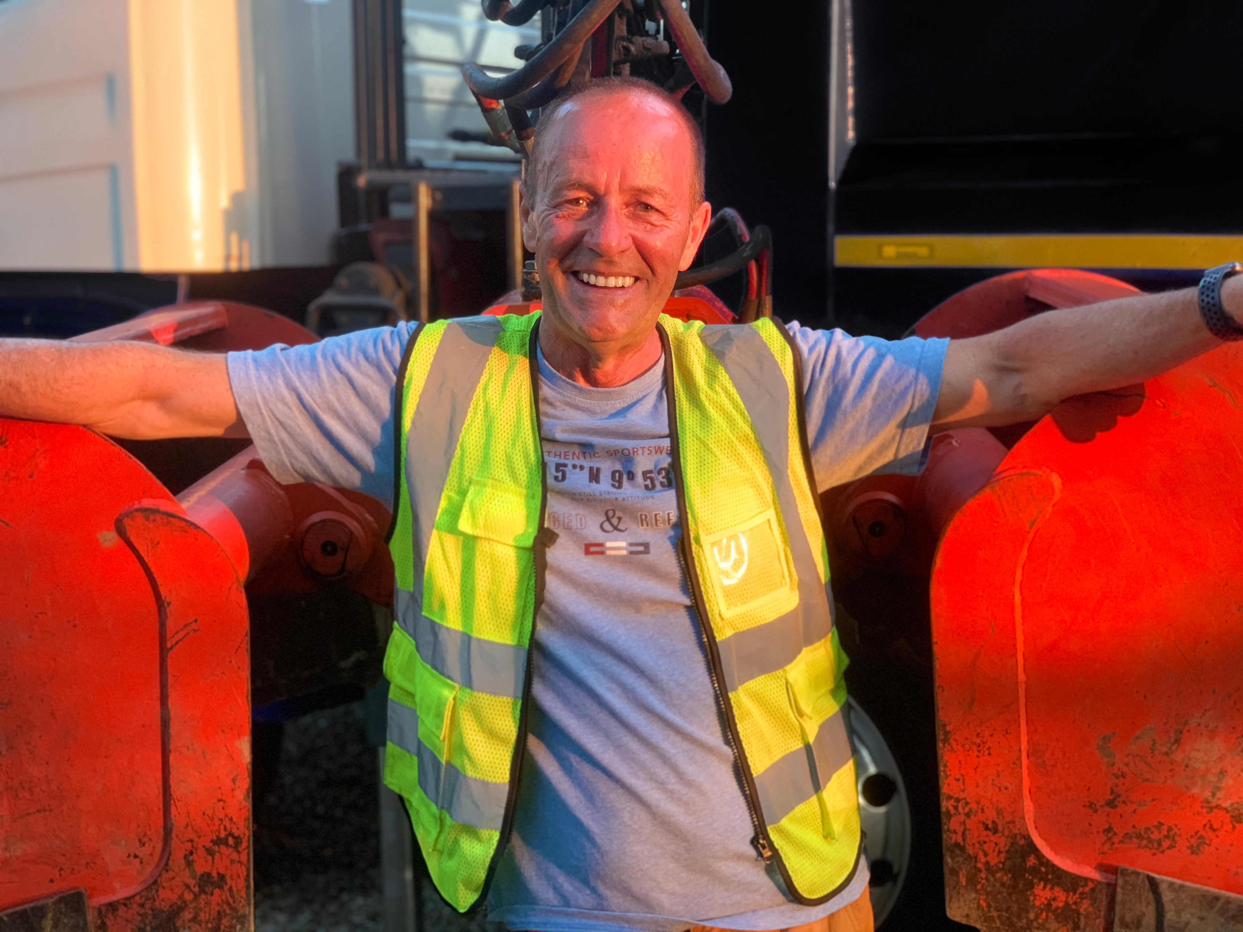 Ady Durnford with his grab lorry